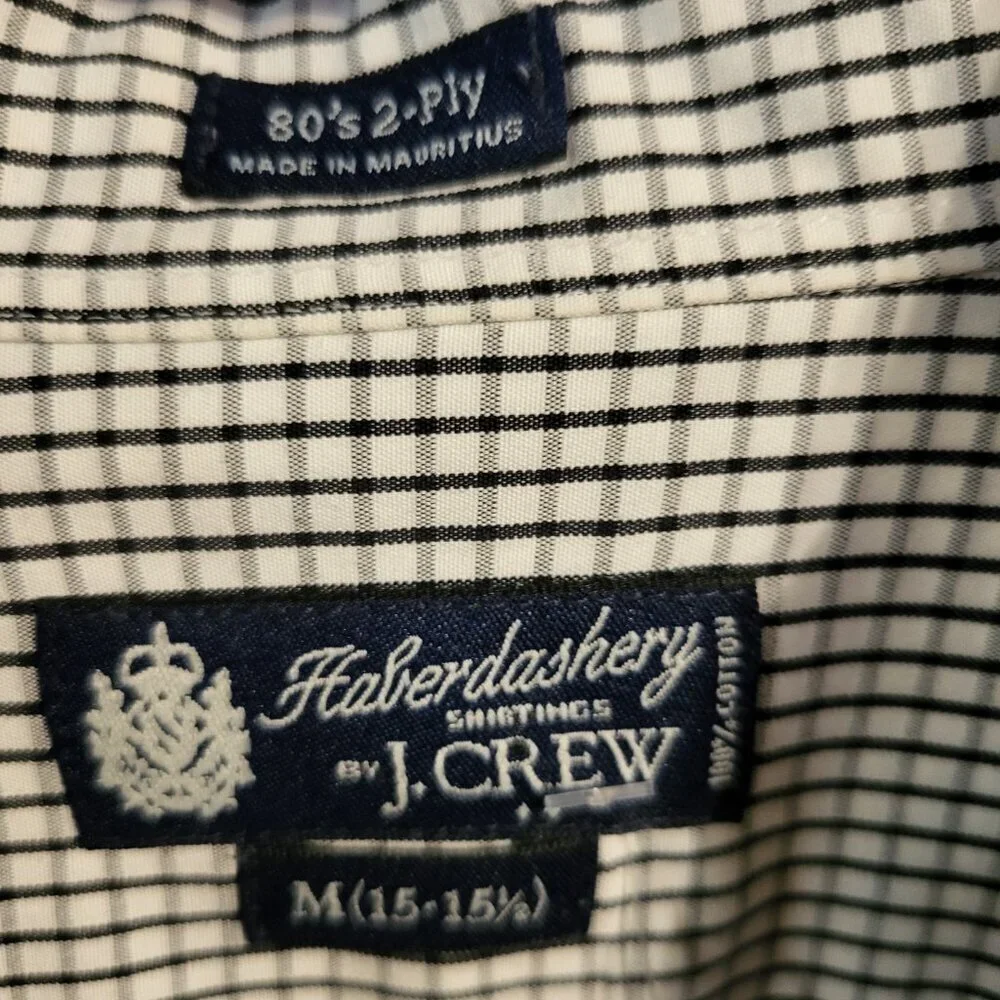MENS J CREW HABERDASHERY BUTTON DOWN SHIRT SZ M